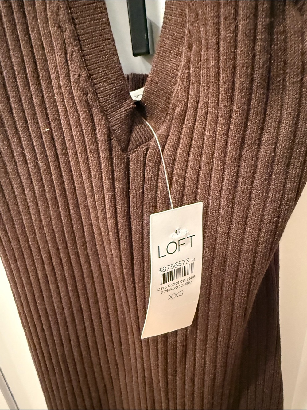 LOFT halter brown dress .. NWT SZ XXS - Picture 4 of 5